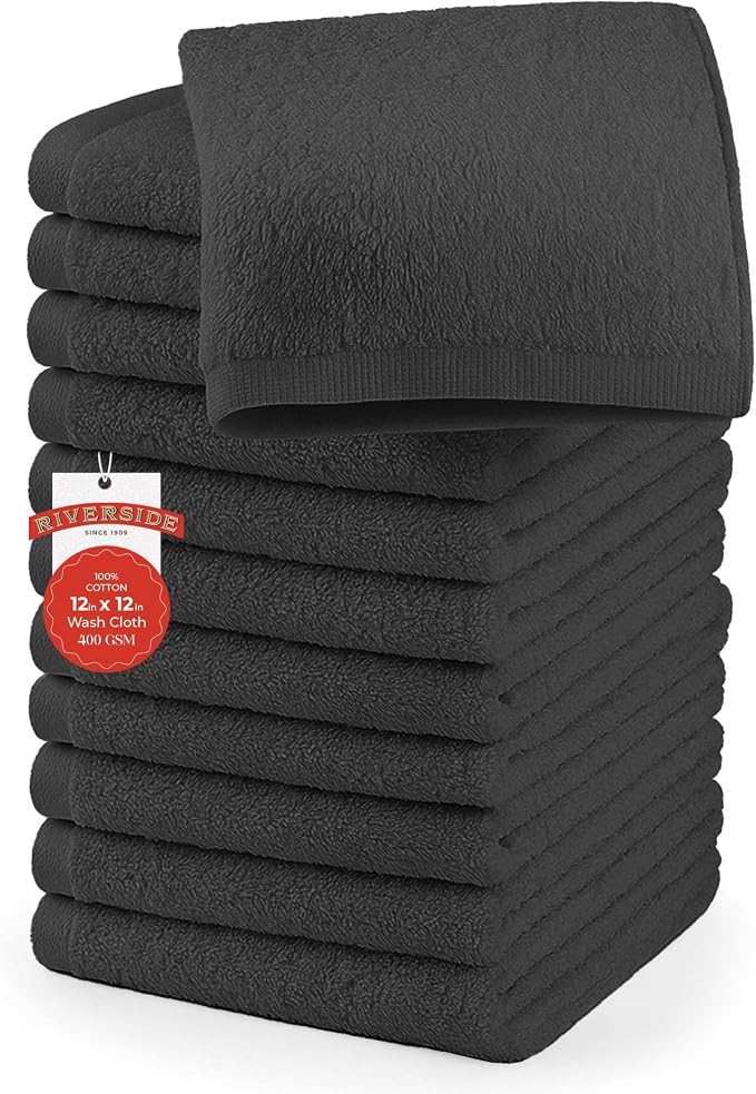 RIVERSIDE 12 Pack Washcloths by RIVERSIDE