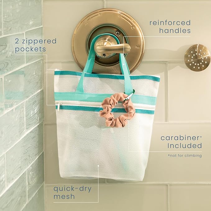 S&T INC. Mesh Shower Caddy, Shower Bag - Image 2