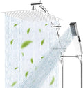 Hibbent All Metal CUPC Certified 12'' Rainfall Shower Head, Dual Shower Head by Hibbent