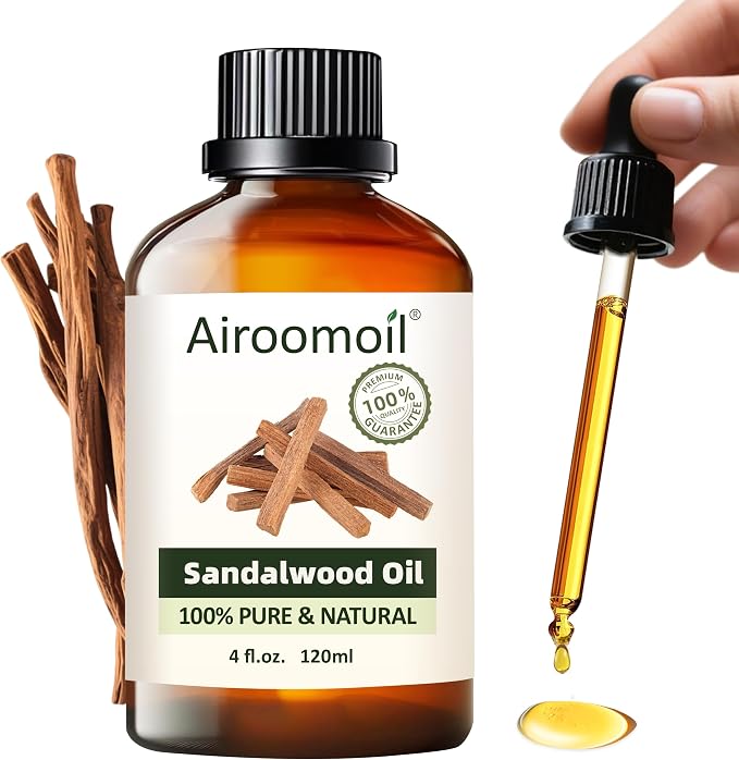 Pure Sandalwood Essential Oil, 100% Natural Sandalwood Essential Oil, Premium by Airoomoil