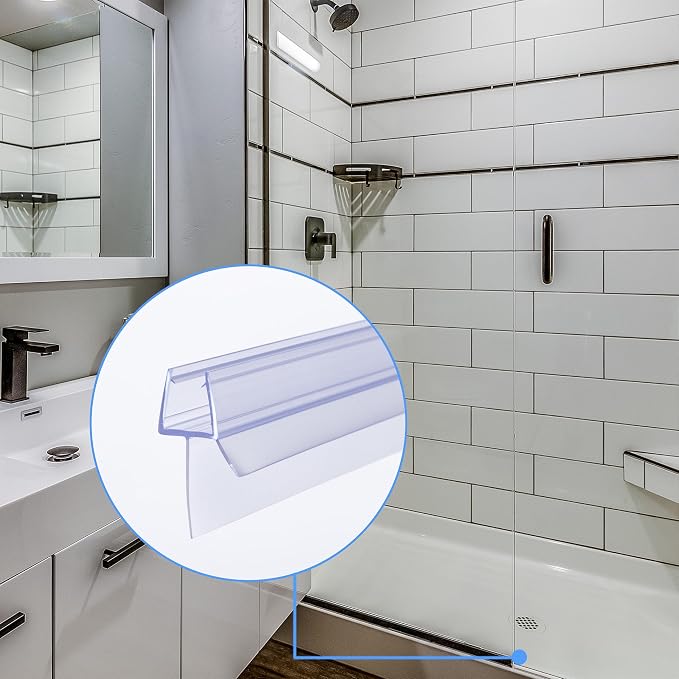 Shower Door Bottom Seal 2-Pack 3/8" x 39" Frameless Glass Shower Door Seal - Image 8