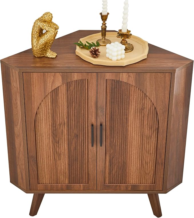 BERRYMERRY Fluted Corner Cabinet by BERRYMERRYFURNITURE