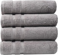 SOFE H&L | Olea Luxury Cotton Turkish Bath Towels Set of 4 Cool Gray | Premium by SOFEHomeLiving