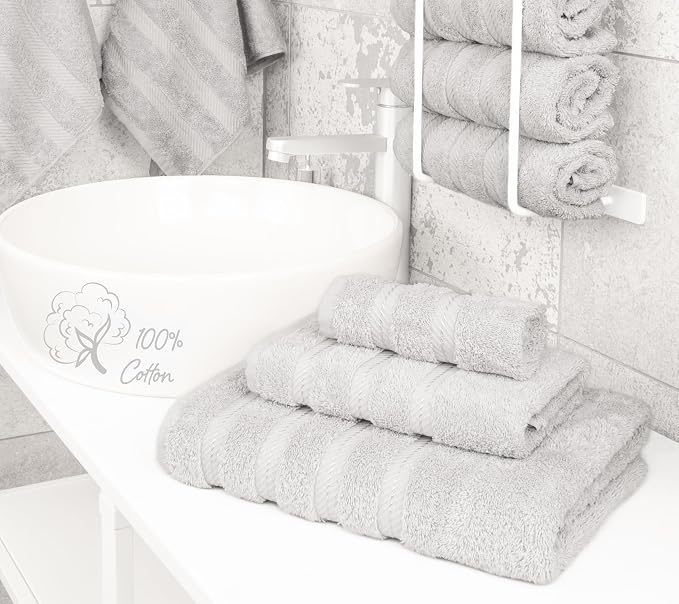 American Soft Linen Premium 3 Piece Towel Set, 1 Bath Towel 1 Hand Towel 1 - Image 3
