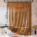 AmazerBath Extra Long Shower Curtain Liner, 100% EVA Clear Amber Heavy Duty 84 by AmazerBath