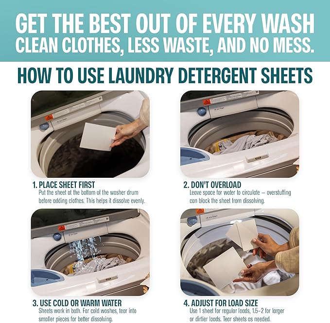 Sudstainables Laundry Detergent Sheets 60 Loads – Dissolvable Laundry Sheet - Image 6