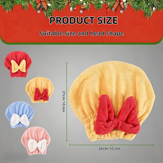 Women's Super Absorbent Towel Pack Ultra Fine Fiber Quick Drying Towel Soft Bow - Image 7