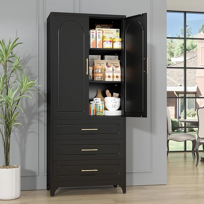 Metal Kitchen Pantry Storage Cabinet - Image 4
