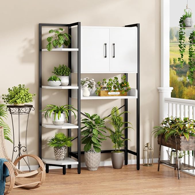 K2 Heavy Duty 7-Tier Over The Toilet Storage Cabinet（With Magnetic Doors & - Image 8