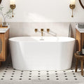 FerdY Luzon 55" Acrylic Freestanding Bathtub, Classic Oval Shape Soaking Bathtub by FerdY