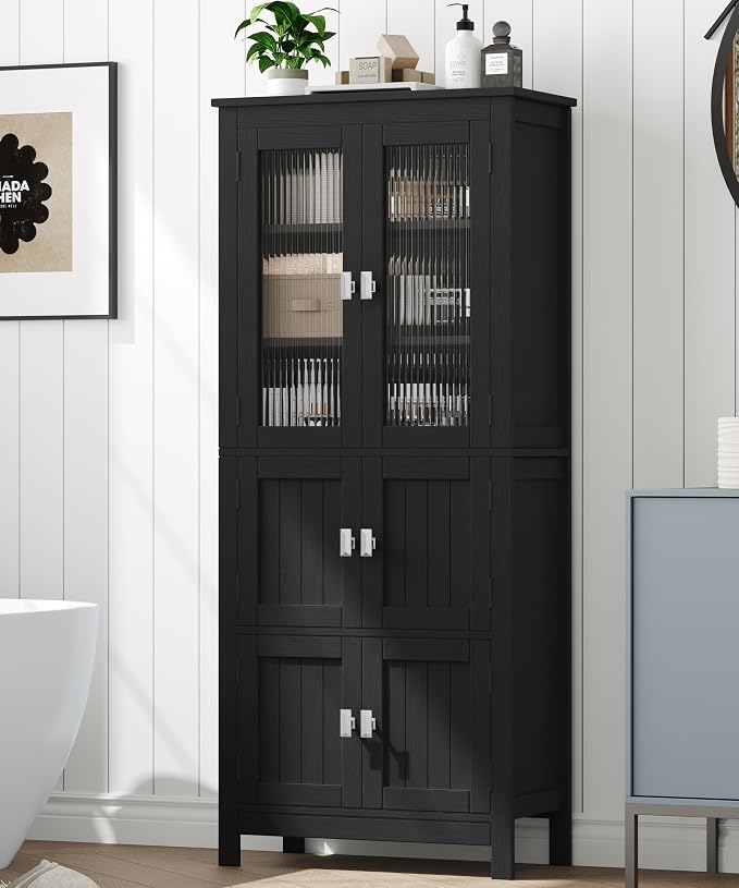 53.1" H Tall Bathroom Storage Cabinet, Bathroom Floor Cabinet - Image 2