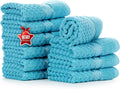 Ample Decor Sky Blue Wash Cloth Set of 10 100% Cotton by AmpleDecor