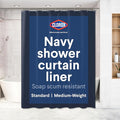 CLOROX Shower Curtain Liner, Premium Colored Medium-Weight Durable Waterproof by Clorox