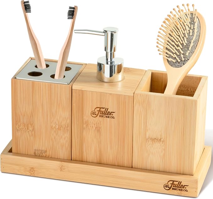 Fuller’s Bamboo Bathroom Counter Set – Eco-Friendly & Water-Resistant Sink - Image 8