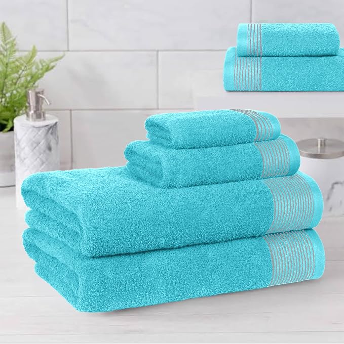 Belizzi Home 100% Cotton Ultra Soft 6 Pack Towel Set, Contains 2 Bath Towels - Image 3