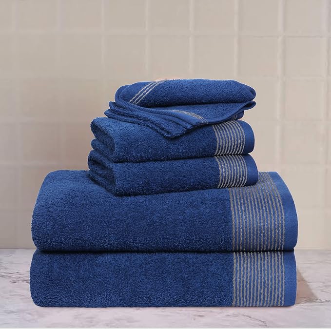 Belizzi Home 100% Cotton Ultra Soft 6 Pack Towel Set, Contains 2 Bath Towels - Image 2