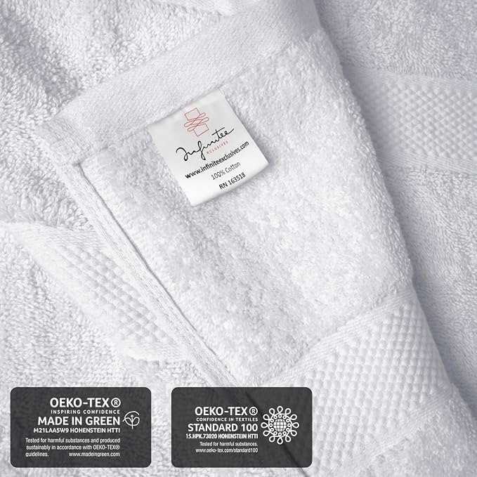 Infinitee Xclusives– Luxury Bath Sheets Towels – 2 Pack 600 GSM– 100% Ring Spun - Image 5