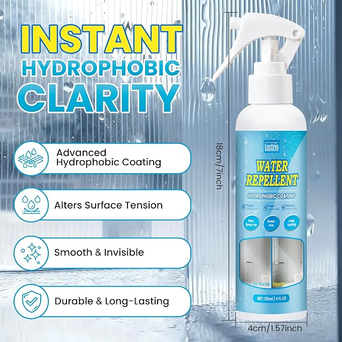 Glass Water Repellent and Rain Repellent Spray, Hydrophobic Coating - Image 3