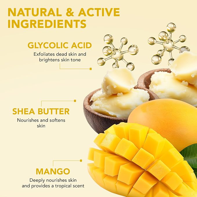 Botanic Hearth Mango Swirl Body Scrub | 8.8 Fl Oz | Exfoliating & Moisturizing - Image 4