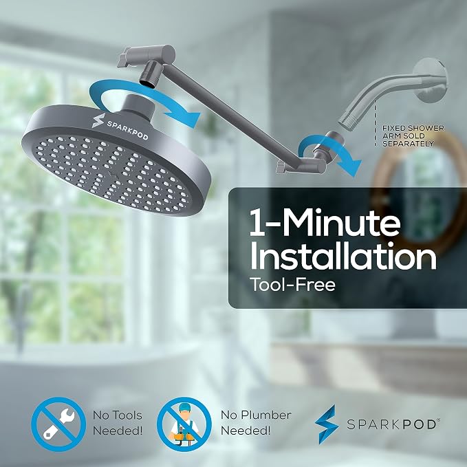 SparkPod Round Rain Shower Head - Image 6