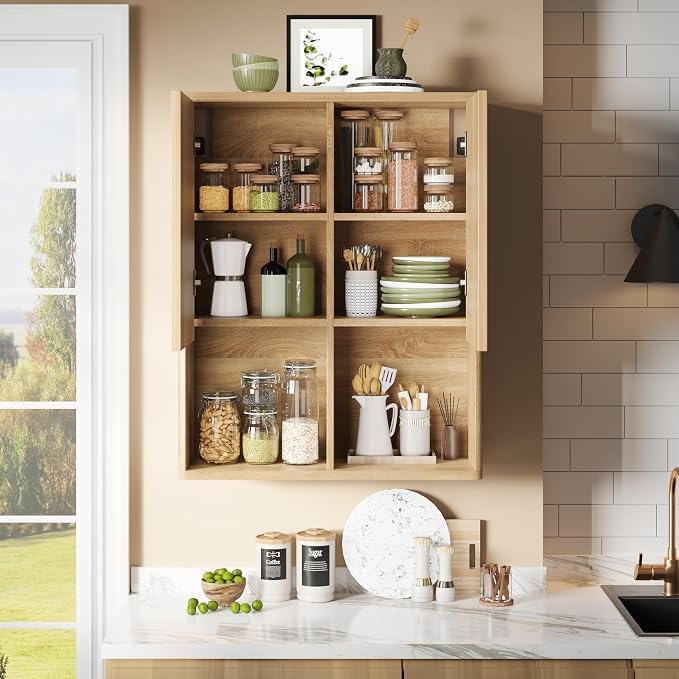Bathroom Wall Cabinet, Over The Toilet Storage Cabinet, Curved Laundry Cabinet - Image 5