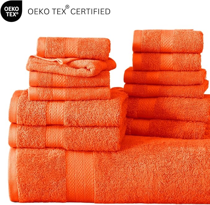 LANE LINEN 100% Ring Spun Cotton Luxury Bath Towel Set, 8 Washcloths, 6 Hand - Image 7