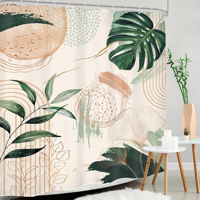 Boho Shower Curtain 72Wx84H Extra Long Bohemian Modern Mid Century Abstract - Image 3