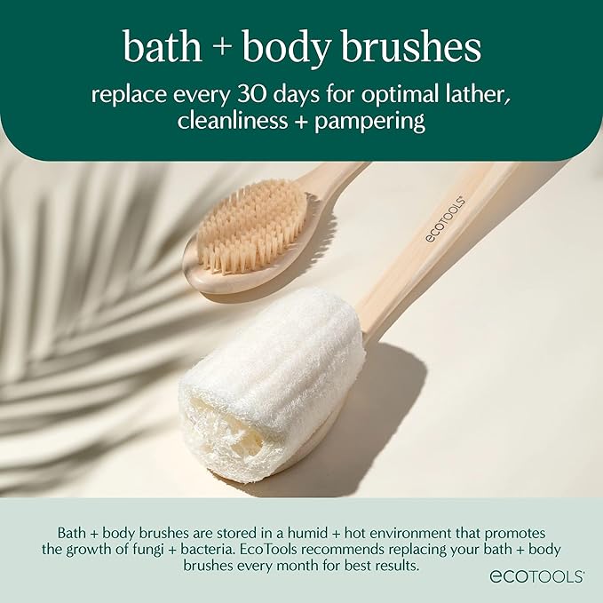 EcoTools Dry Body Brush, for Post Shower & Bath Skincare Routine, Removes Dirt - Image 8
