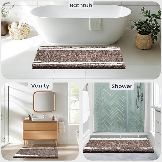 PURRUGS Bathroom Rug Non-Slip Machine Washable 24" x 36", Super Absorbent and - Image 5