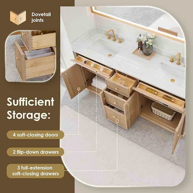 ALTAIR 72 Double Sink Bathroom Vanity - Image 8
