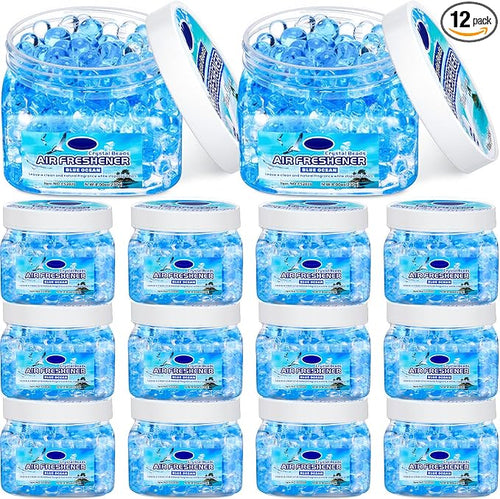 12 Pcs Air Freshener Gel Bulk Odor Eliminator Gel Beads 8 oz Long Lasting Air by Dansib