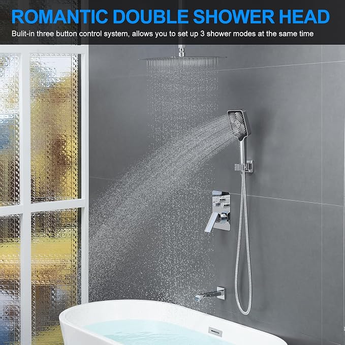 Bathtub Shower Faucet Set with Pressure Balance Valve - Image 2
