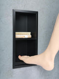 Shower Foot Rest for for Shaving Legs, Double Bathroom Selves Niche Insert for by IKITRAEE