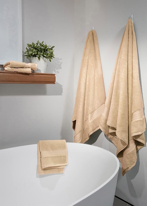 Fabdreams 100% Organic Cotton Bath Towel Set of 6 700 GSM Hotel Premium Plush - Image 3