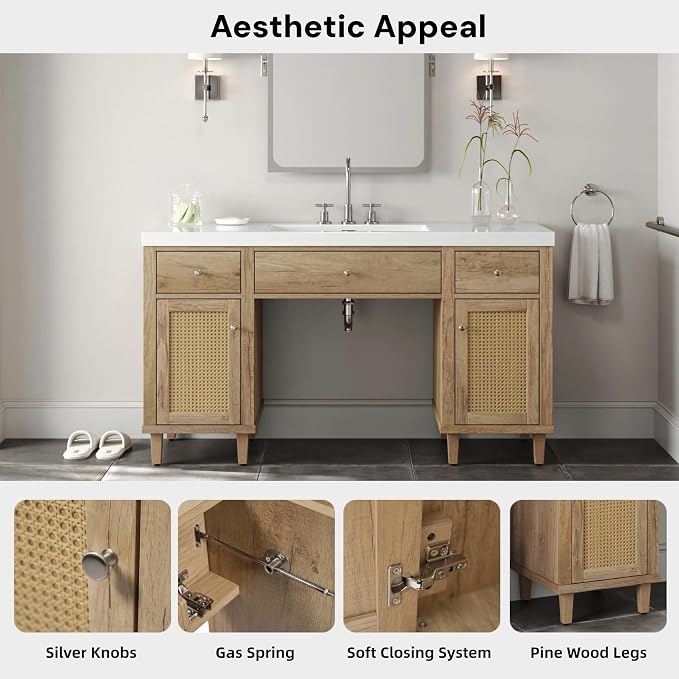 60 Inch ADA Compliant Bathroom Vanity - Image 7
