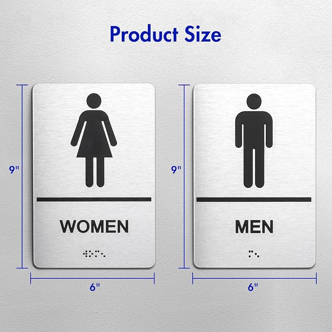 Bathroom Signs, Men's & Women's Restroom Signs - Image 7