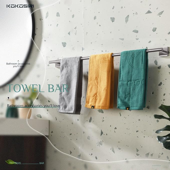 KOKOSIRI Towel Holder Bathroom Accessory Towel Bar - Image 3