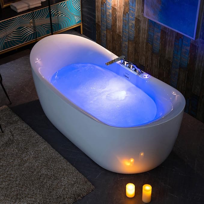 WOODBRIDGE 72" x 35-3/8" Whirlpool Water Jetted and Air Bubble Freestanding - Image 14