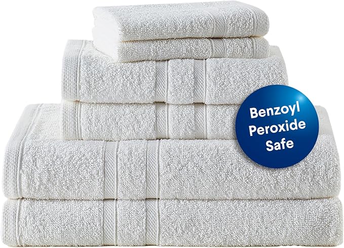 Clorox Bleach Friendly Towel Set, Quick Dry 100% Cotton Highly Absorbent by MainstreamInternational