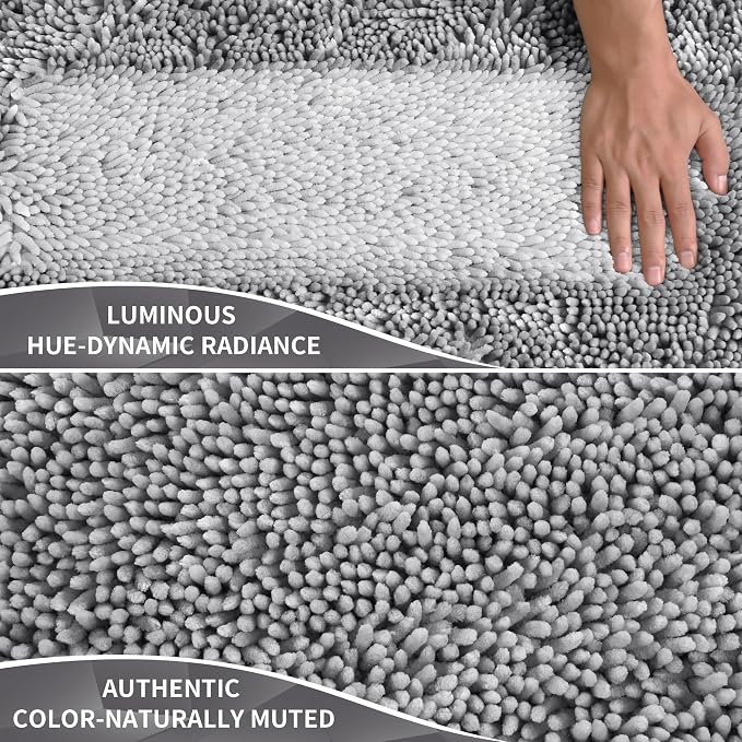 Yimobra Long Bathroom Rugs Runner 60x24 Inch, Extra Thick Soft Absorbent - Image 2
