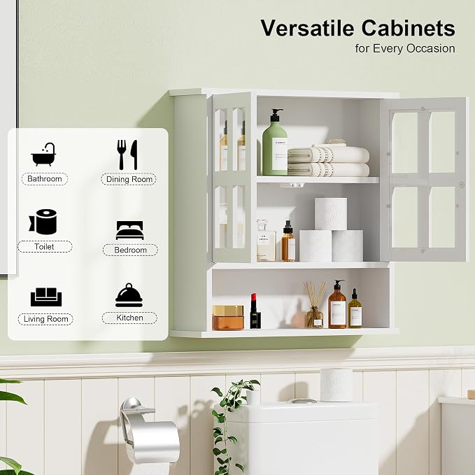 Modern Hanging Bathroom Cabinet, Sturdy Wooden Medicine Cabinet - Image 4