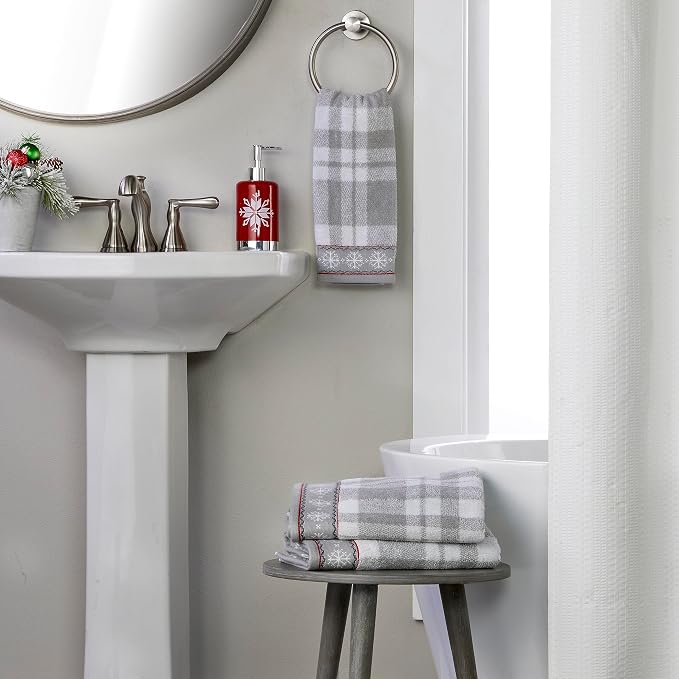 SKL Home Winter/Christmas Whistler Plaid Hand Towel 2pc Set - Image 4