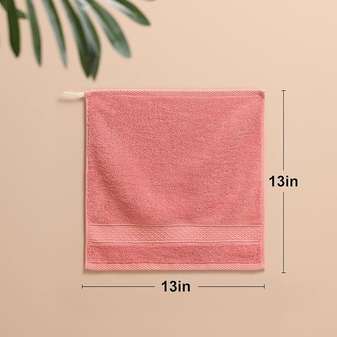 6 Pack 100% Cotton Washcloths Set, Highly Absorbent and Soft Feel Fingertip - Image 3