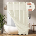 No Hooks Required Boho Farmhouse Shower Curtain Tufted Chevron Striped - 72W x by PANGSINNEDirect