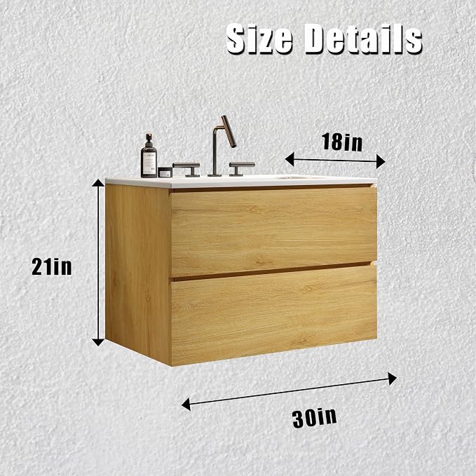 Floating Wall Mounted Bathroom Vanity - Image 8