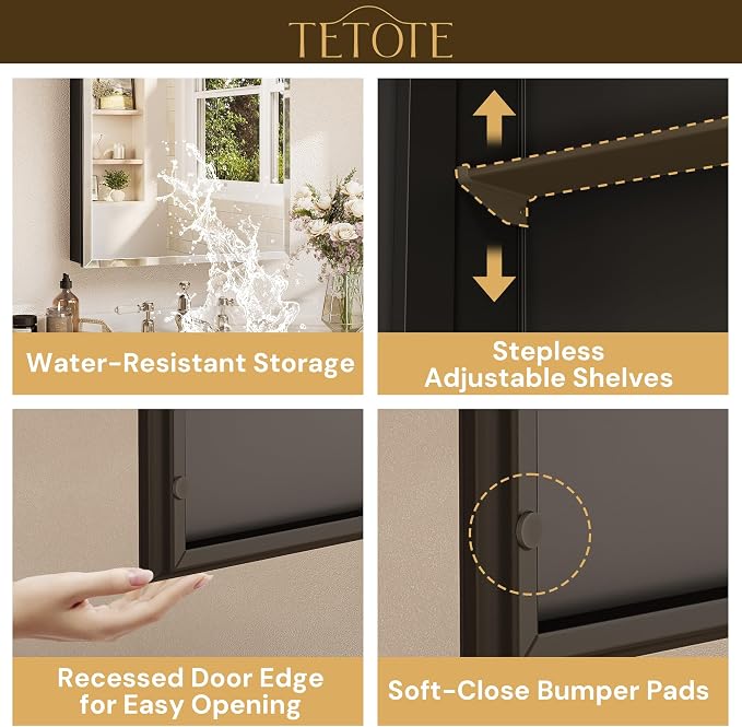 TETOTE 20 x 28 Bathroom Mirror - Image 7