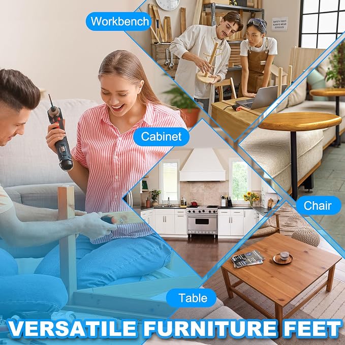 PATIKIL Furniture Leveling Feet 1.6" Dia Base M8 Thread - Image 5