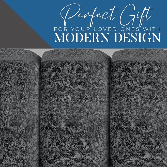 DAN RIVER Pack of 1 Bath Sheet 40x80 Inches, Extra Large Gray Bath Towels - Image 8