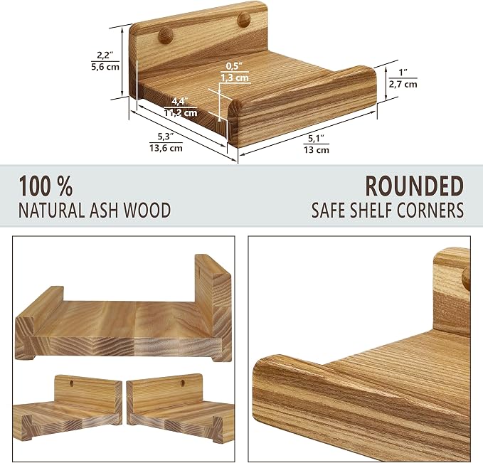 Handcrafted, Floating Shelves for Wall 5 inch, Waterproof, Wall Storage Shelves - Image 2