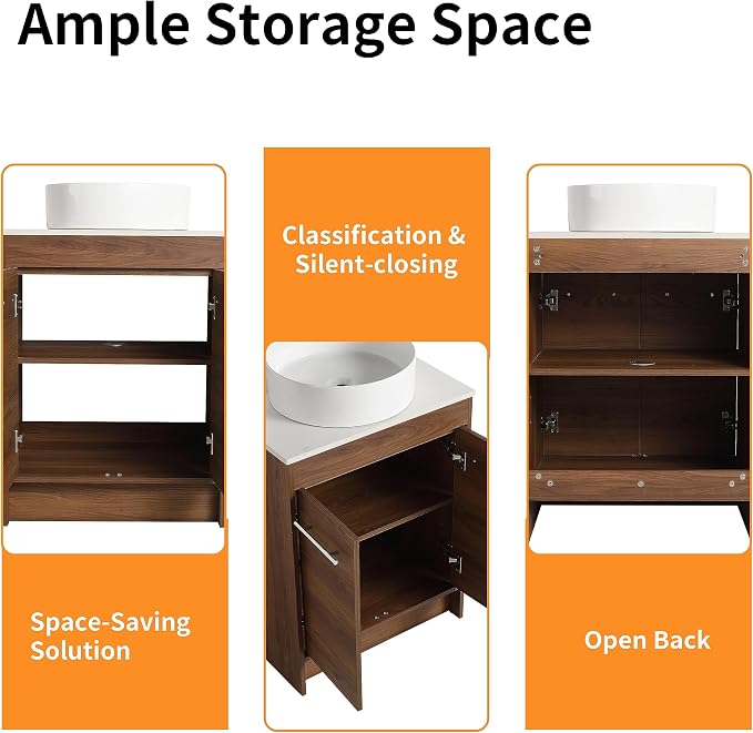 60 Inch Bathroom Vanity with Sink, Mordern Bathroom Vanity, Single Sink - Image 6